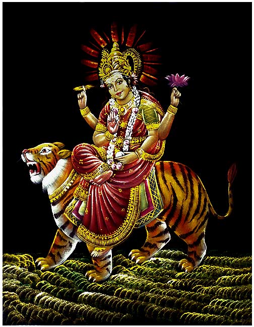 Jai Sherawali Maa - Hand Painting