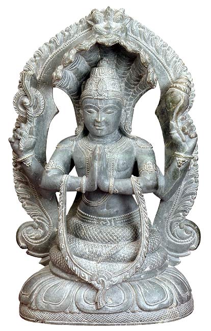 Adi Shesha as Patanjali - Stone Statuette