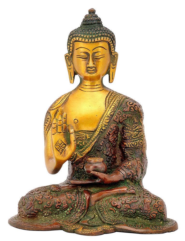 Vitarka Mudra Buddha with Carved Robe