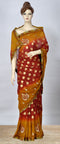 Red & Orange Saree with All-Over Bootis
