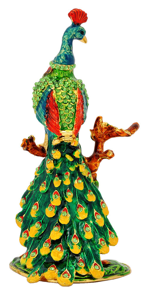 Colorful Metal Peacock Statue for Home Decoration