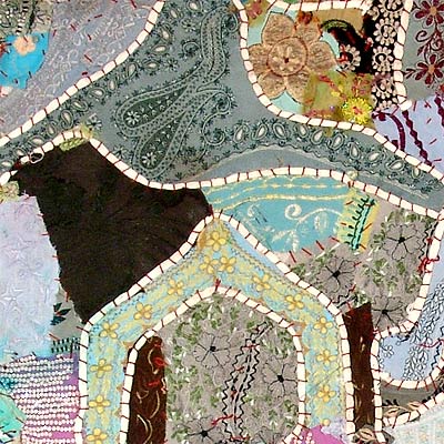 'Old City' Embroidered Wall Hanging