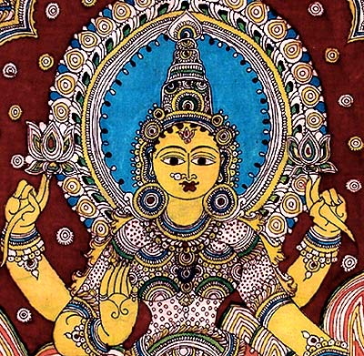 Goddess Luxmi - Kalamkari Painting