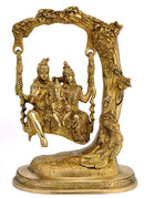 Shiva Parvati and Ganesha on a Swing 9.50"