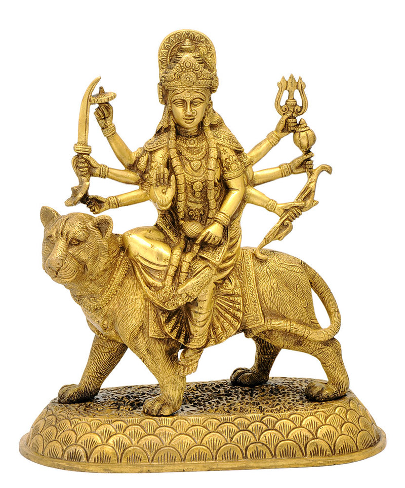 Devi Durga Brass Sculpture