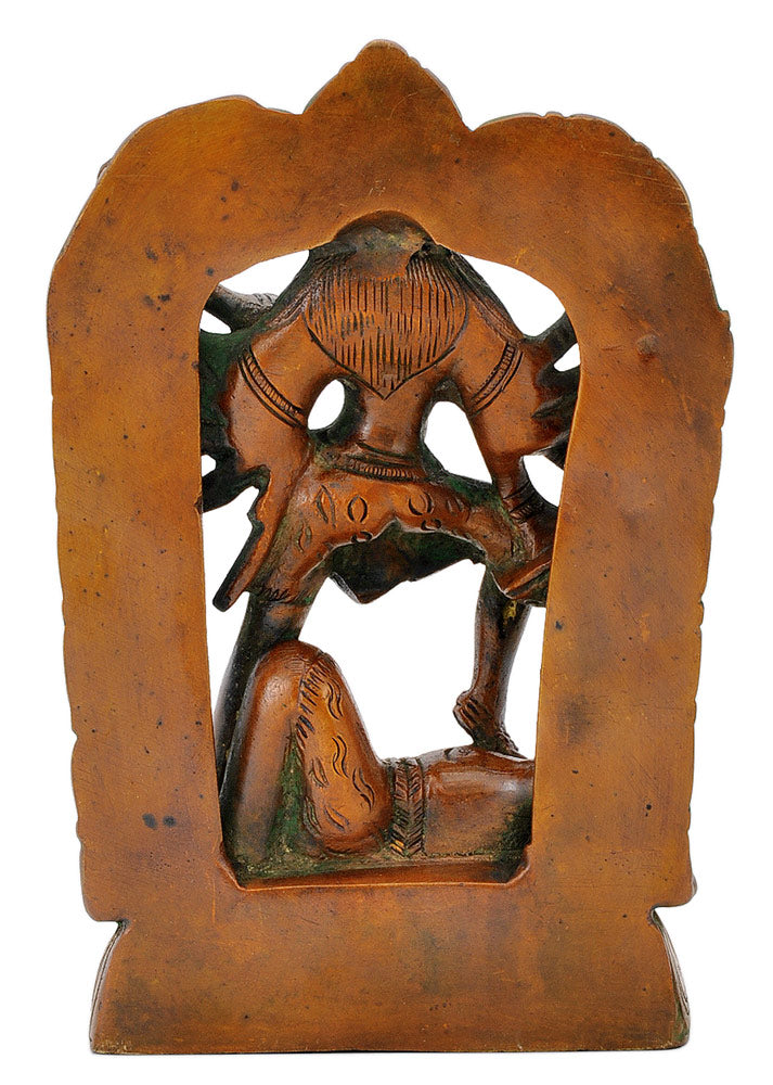 Ten Armed Goddess Kali in Golden Brown Finish