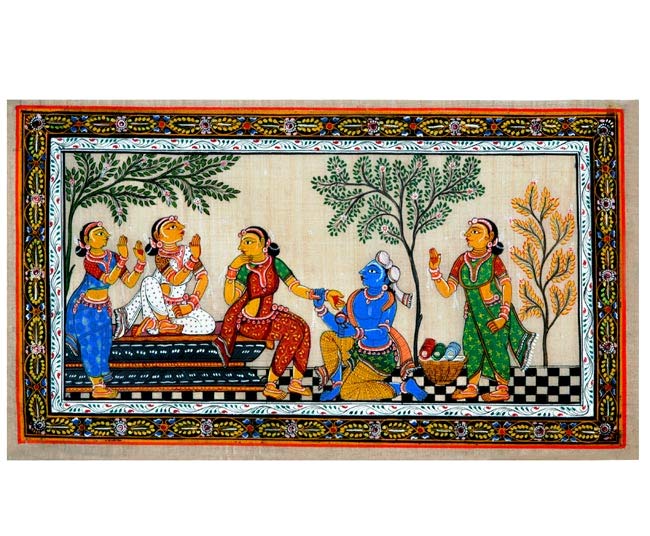 Lord Krishna as Bangle Seller