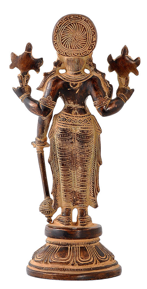 Lord Vishnu - Antiquated Brass Figure