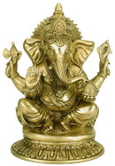 Gajmukh Lord Ganesh Brass Statue