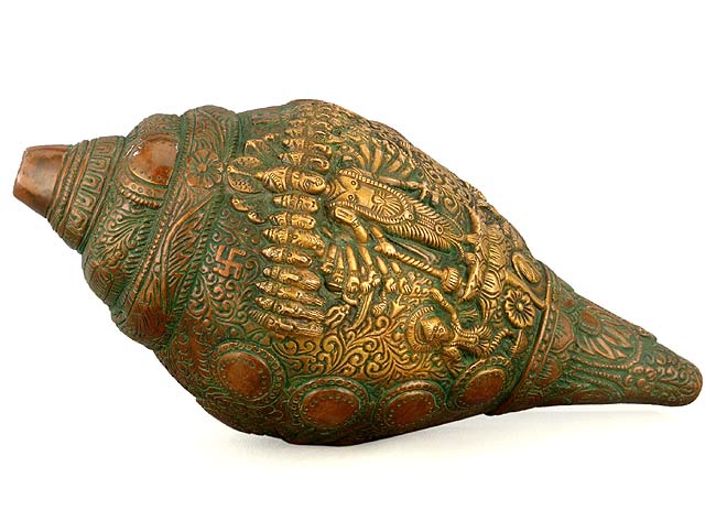 Vishwa Rupa Lord Krishna - Brass Conch