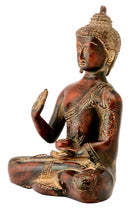 Buddha Figurine in Antique Copper Finish