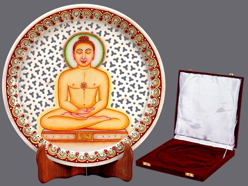 Lord Mahaveer - Jain Deity Marble Painting