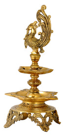 Brass Peacock Lamp ( Large ) 16"