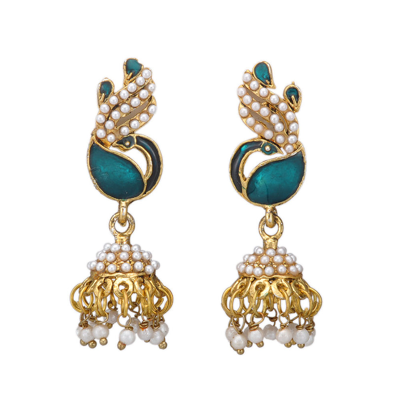 Peacock Design Jhumki Earring
