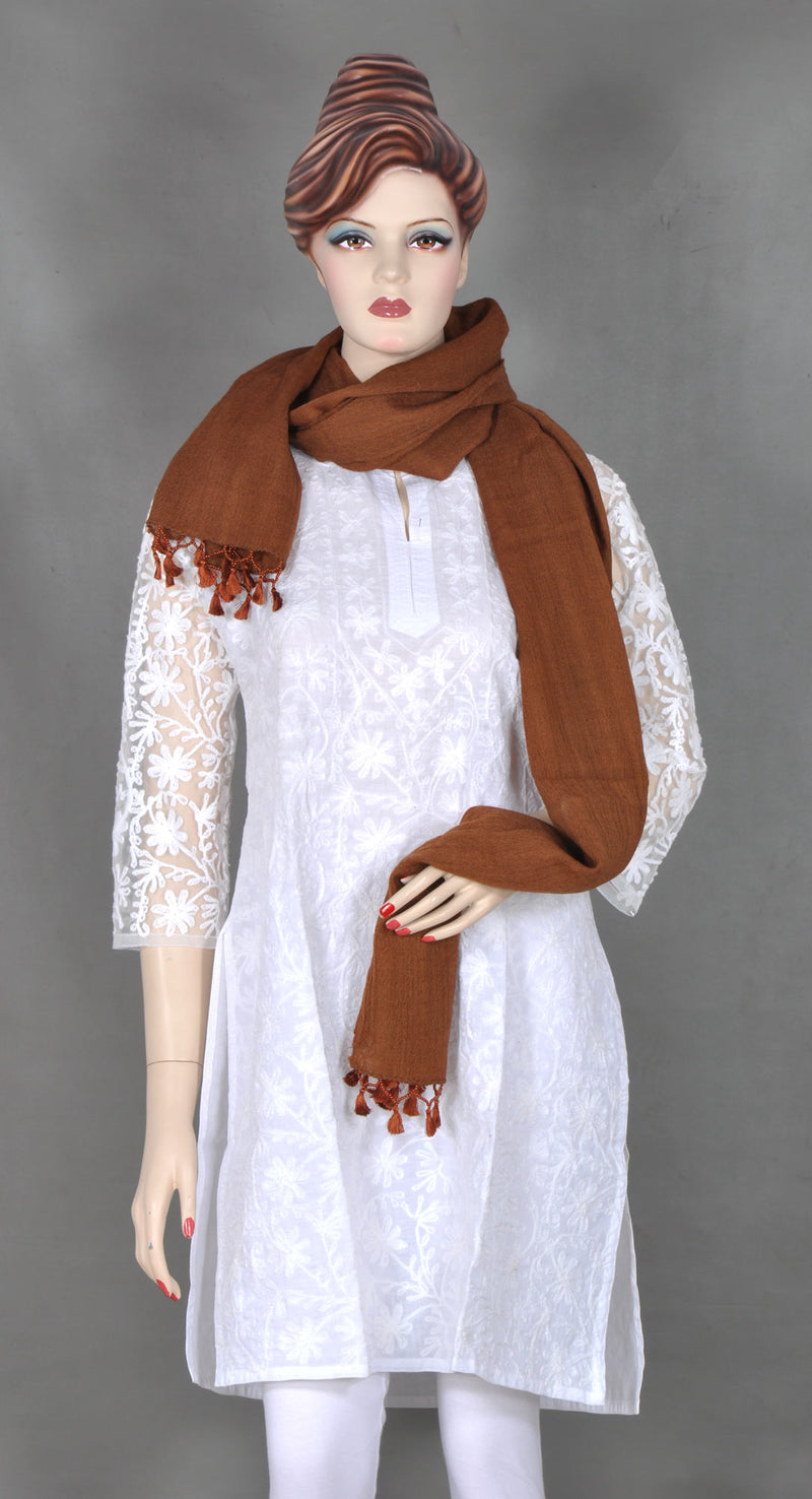 Coffee Brown Wool Stole