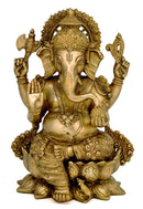 Mangalkari Ganesh - Brass Statue