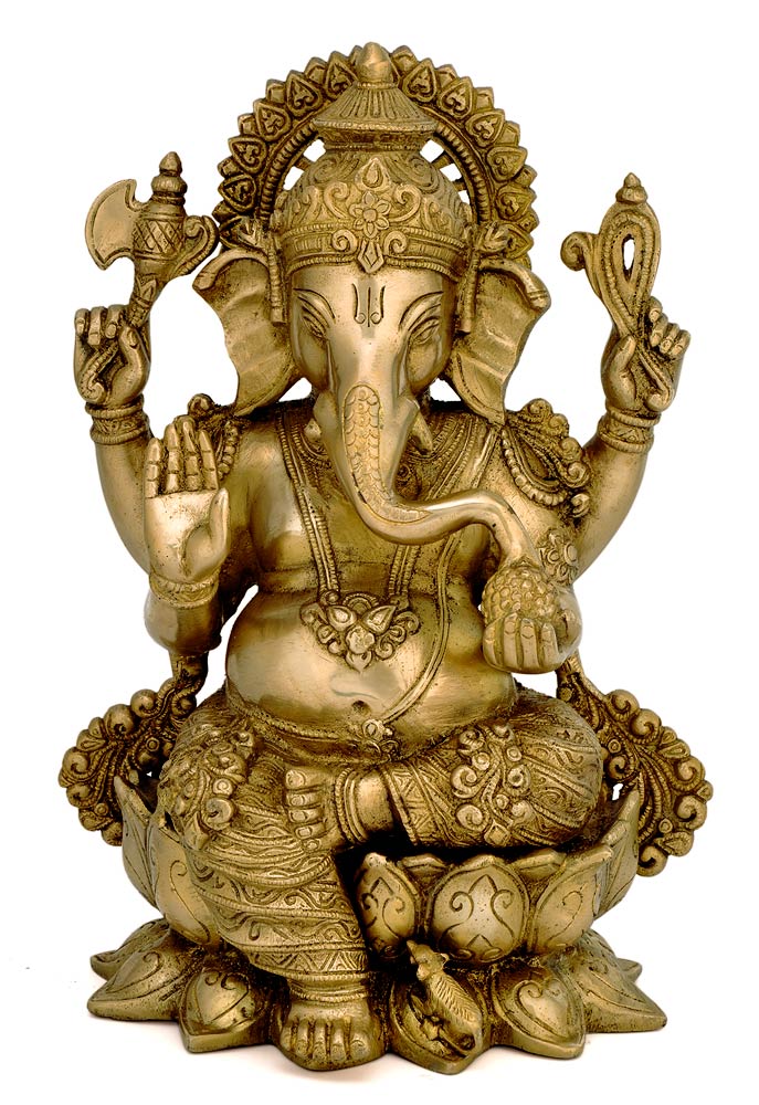 Mangalkari Ganesh - Brass Statue