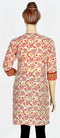 Red White Floral Kurti