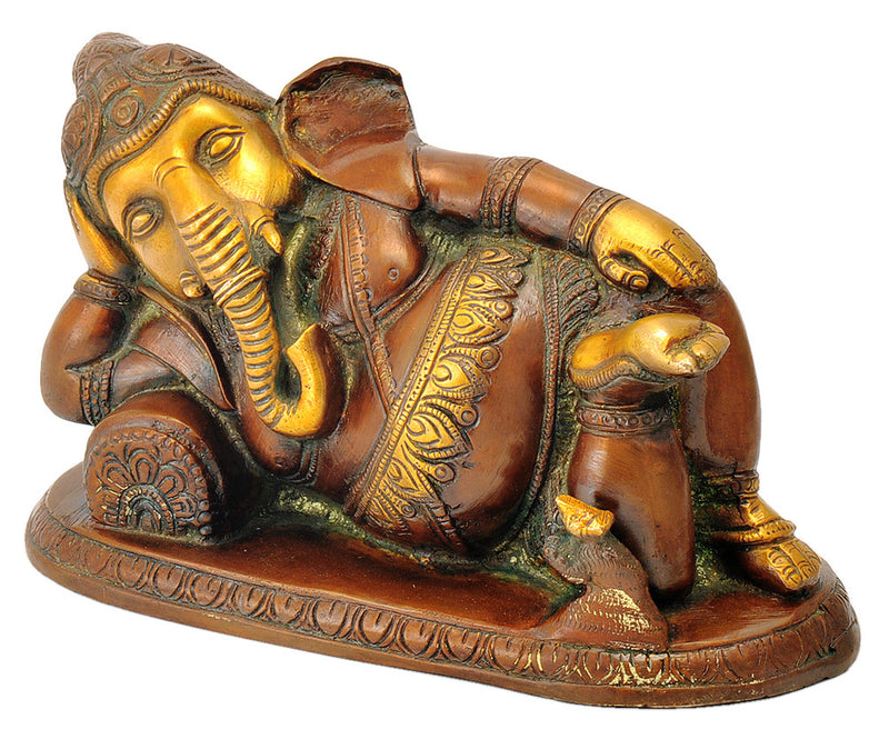 Resting Lord Ganpati Maharaj 7.25"