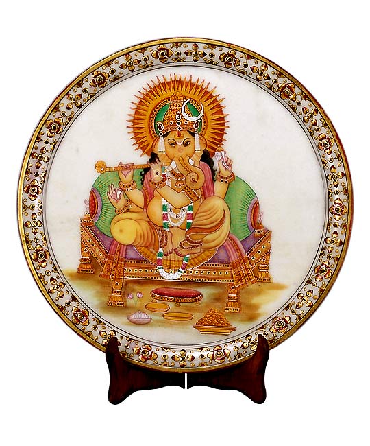 Sound of Good Luck - Ganesha Marble Painting