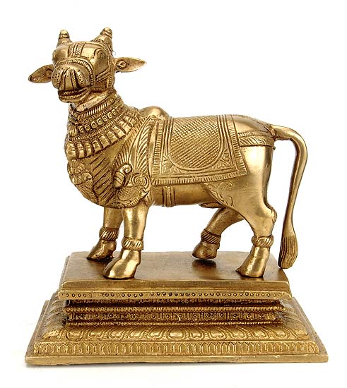 "Nandi Bull" ShivaCarrier - Brass Statue