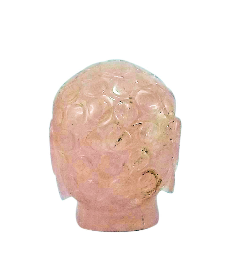 Head of Buddha Sakyamuni in Rose Quartz 2.3"