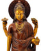 Lord Dhanvantari Figure in Golden Brown Finish