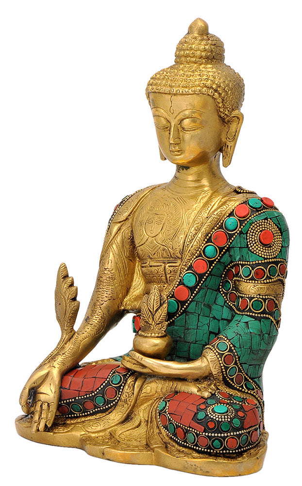 Carved Buddha Brass Statue