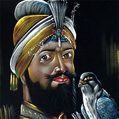 Guru Gobind Singh Ji - Velvet Painting