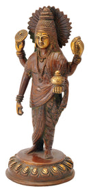 Lord Dhanvantari Statue - Copper Red Finish