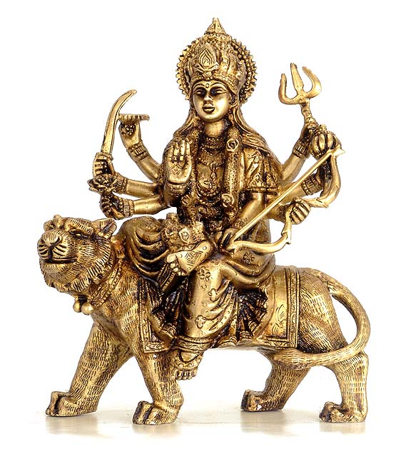 Ma Sherawali - Brass Sculpture