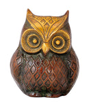 Brass Owl Figurine Copper Red Finish for Home Decor