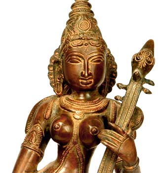 Goddess Saraswati Plays Veena