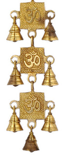 Auspicious OM Brass Hanging Belt with Bells