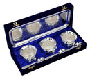 Silver Plated Dessert Bowl Set with Tray