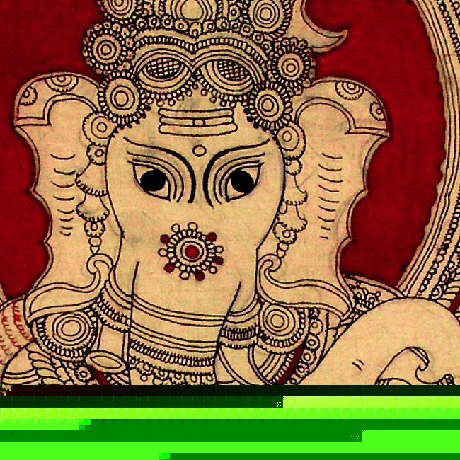 Dancing Vinayaka-Kalamkari Wall Painting