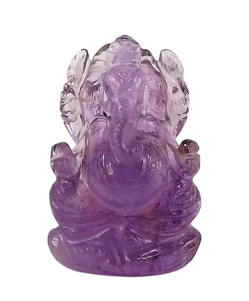 Lord Vinayak "First Among All Deity" Amethyst Stone Carving 2.2"