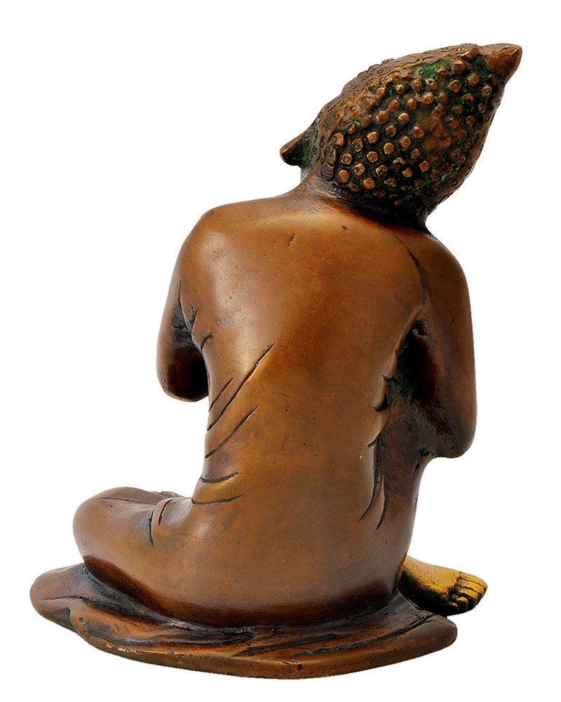 Dream of Buddha - Colored Brass Statue