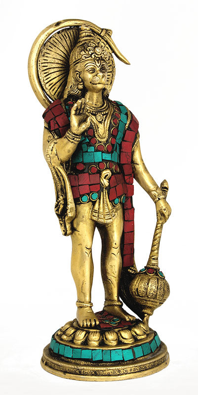 Standing Lord Hanuman Brass Statue