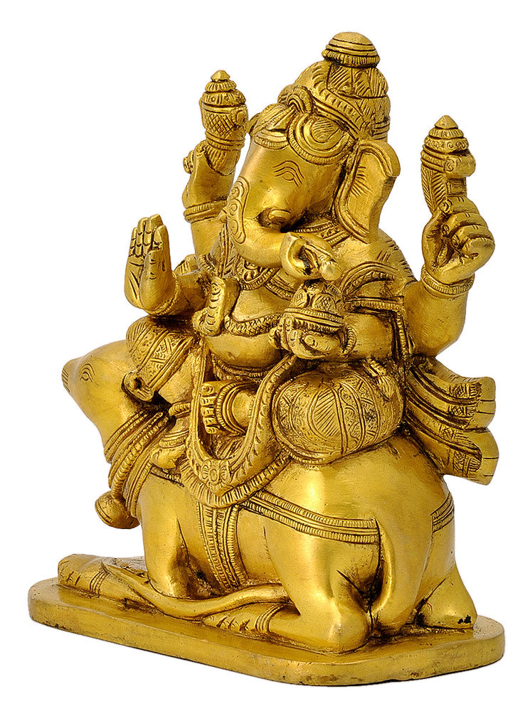 Lord Ganesha Sitting on Mouse