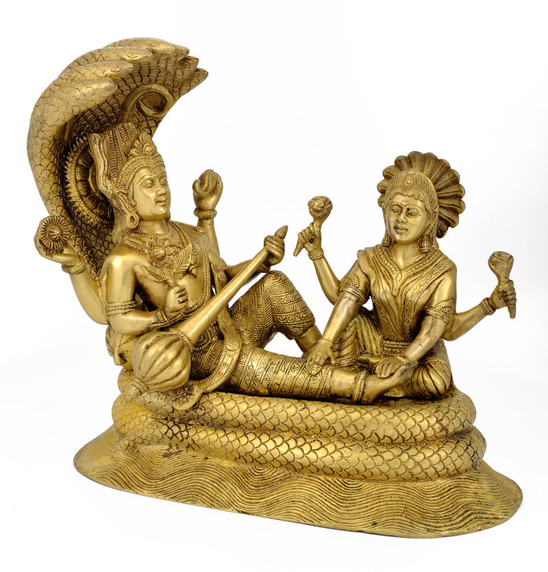Lord Laxmi Narayan on Sheshnag 12.75"