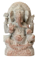 Blessing Lord Ganesha - Stone Sculpture