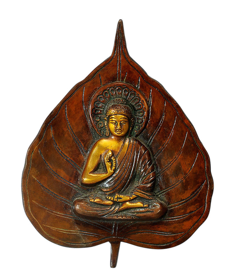 Leaf Design Buddha Wall Hanging