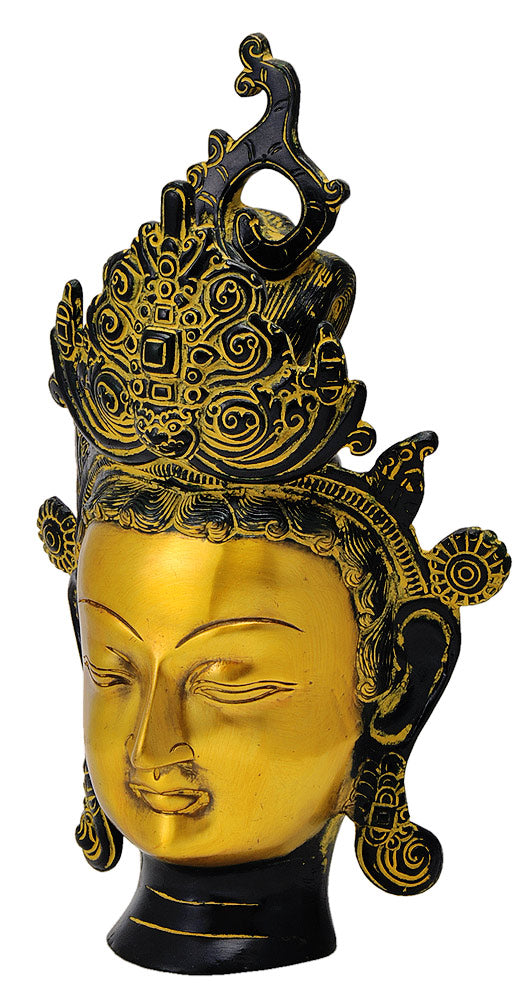 Decorative Brass Tara Face in Golden Finish 11.75"