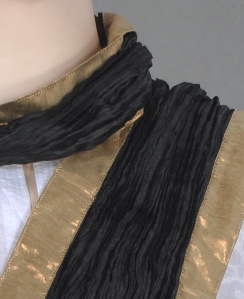 Dashing Black Crinkled Stole