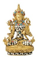Devi Tara Decorative Brass Sculpture 8.25"