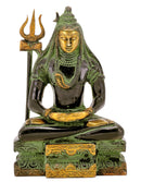 Meditating Shiva Brass Sculpture