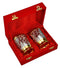 Engraved Silver Plated Glass Set in Velvet Box