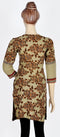 Flower Print Khaki Kurti