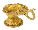 Floral Puja Brass Wick Lamp